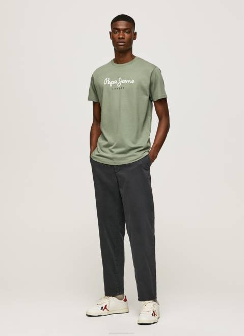 Pepe Jeans Printed Logo Cotton T-Shirt Men Casting Z22X920