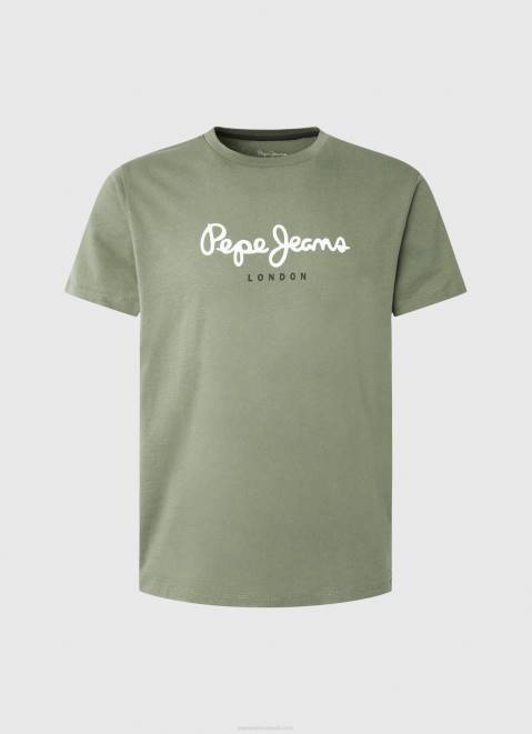 Pepe Jeans Printed Logo Cotton T-Shirt Men Casting Z22X920