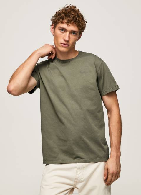 Pepe Jeans Printed Logo Cotton T-Shirt Men Casting Z22X949