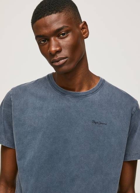 Pepe Jeans Printed Logo Cotton T-Shirt Men Dulwich Z22X948
