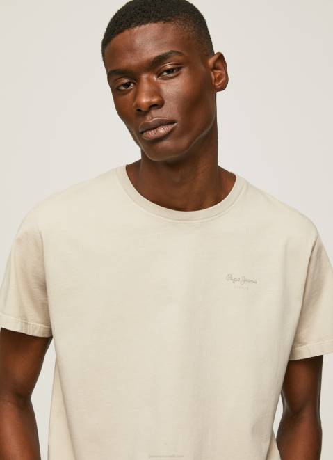 Pepe Jeans Printed Logo Cotton T-Shirt Men Malt Z22X939