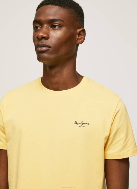 Pepe Jeans Printed Logo Cotton T-Shirt Men Shine Z22X943