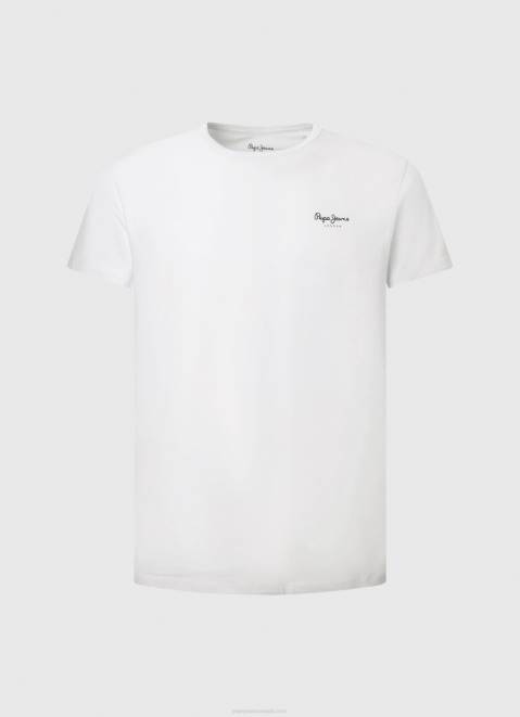 Pepe Jeans Printed Logo Cotton T-Shirt Men White Z22X1011