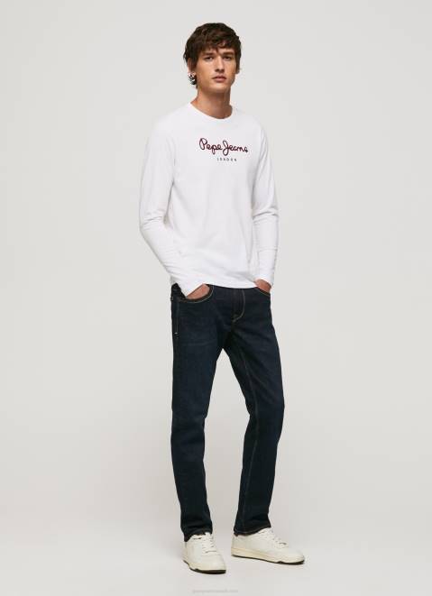Pepe Jeans Printed Logo Cotton T-Shirt Men White Z22X1018