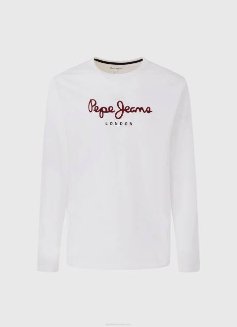 Pepe Jeans Printed Logo Cotton T-Shirt Men White Z22X1018