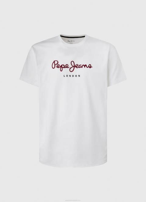 Pepe Jeans Printed Logo Cotton T-Shirt Men White Z22X998