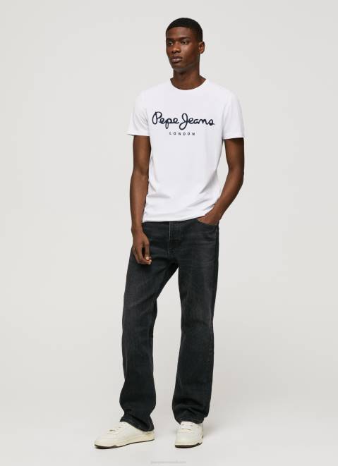 Pepe Jeans Short-Sleeved Cotton T-Shirt Men White Z22X1002