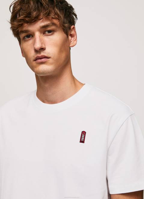 Pepe Jeans Telephone Booth T-Shirt Men White Z22X984