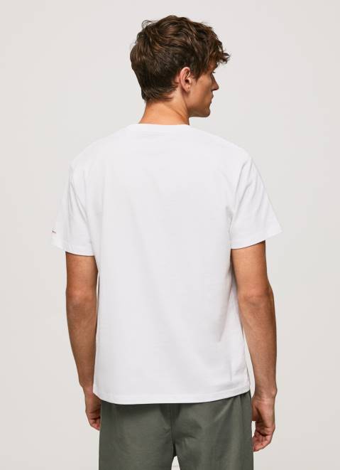 Pepe Jeans Telephone Booth T-Shirt Men White Z22X984