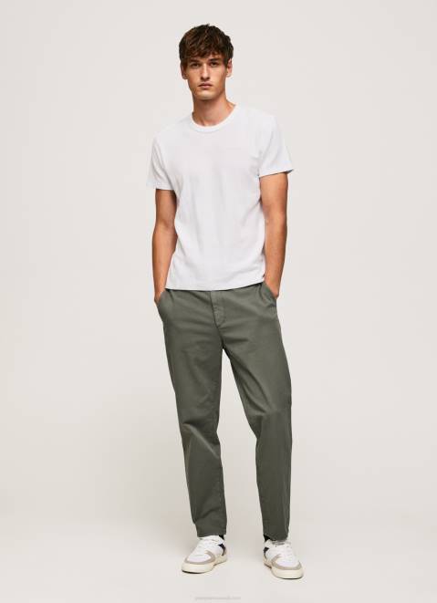 Pepe Jeans Waffle Knit Cotton T-Shirt Men White Z22X960