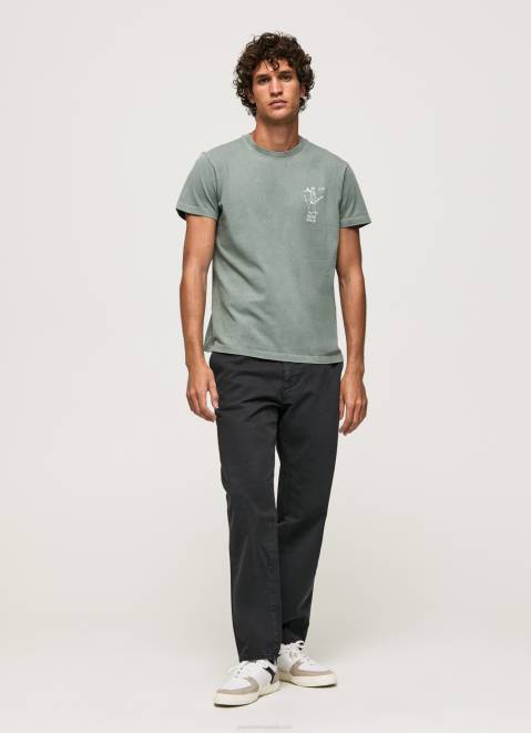 Pepe Jeans Washed And Dyed Cotton T-Shirt Men Casting Z22X925