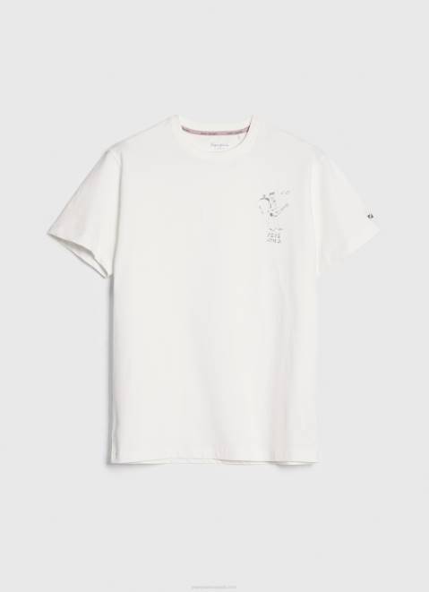 Pepe Jeans Washed And Dyed Cotton T-Shirt Men White Z22X942