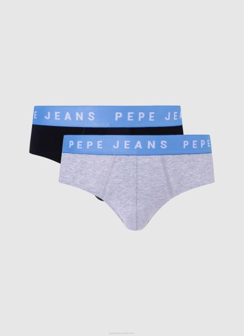 Pepe Jeans 2Pack Stretchy Cotton Briefs Men Black Z22X1152