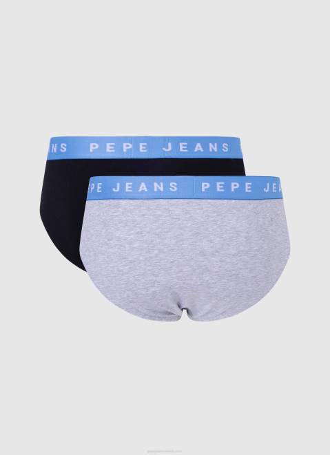 Pepe Jeans 2Pack Stretchy Cotton Briefs Men Black Z22X1152