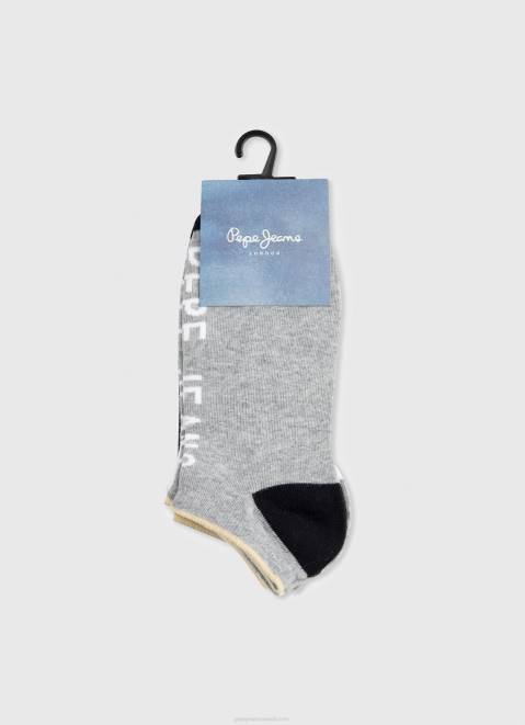 Pepe Jeans 3Pack Ankle Socks Men Black Z22X1147