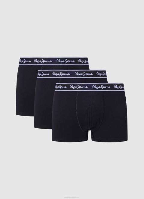 Pepe Jeans 3Pack Stretchy Cotton Boxers Men Black Z22X1161