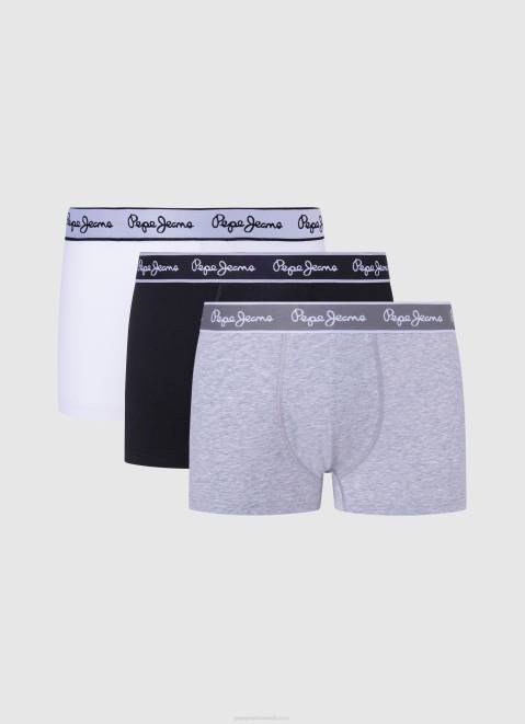 Pepe Jeans 3Pack Stretchy Cotton Boxers Men Grey Marl Z22X1160