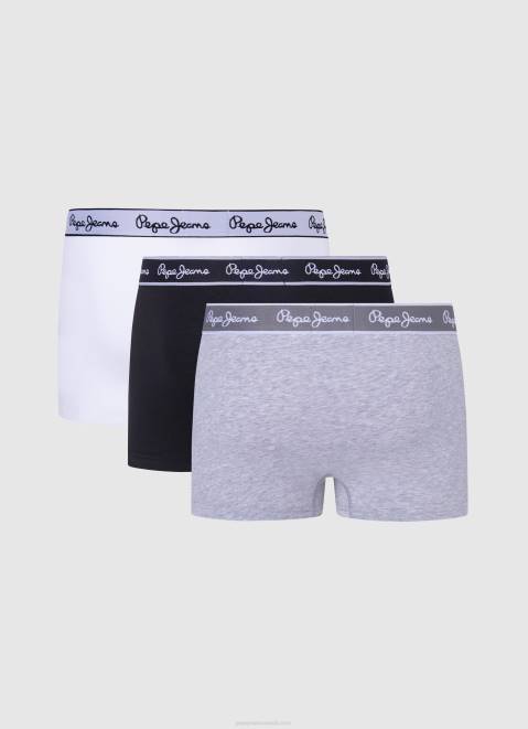 Pepe Jeans 3Pack Stretchy Cotton Boxers Men Grey Marl Z22X1160