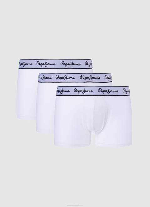 Pepe Jeans 3Pack Stretchy Cotton Boxers Men White Z22X1159