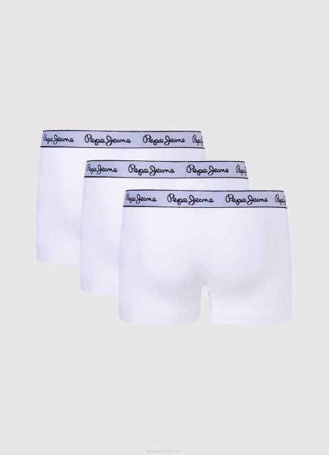 Pepe Jeans 3Pack Stretchy Cotton Boxers Men White Z22X1159