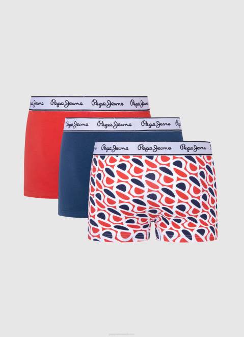 Pepe Jeans P Print Tk 3-Pack Boxers Men Studio Red Z22X1154