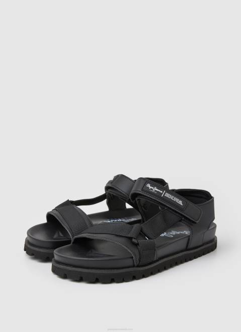 Pepe Jeans Anatomical Cork Sandals Men Black Z22X1279