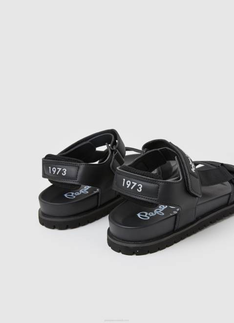 Pepe Jeans Anatomical Cork Sandals Men Black Z22X1279