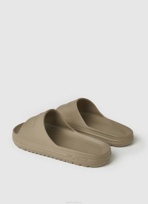 Pepe Jeans Beach Slide Flip Flops Men Brown Z22X1286