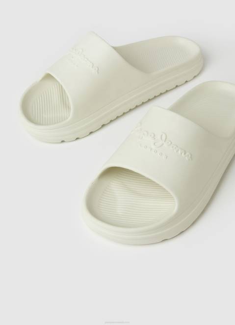 Pepe Jeans Beach Slide Flip Flops Men Factory White Z22X1285