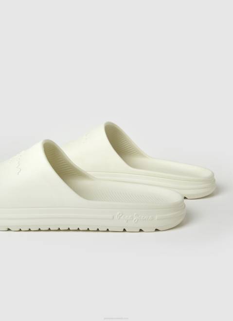 Pepe Jeans Beach Slide Flip Flops Men Factory White Z22X1285