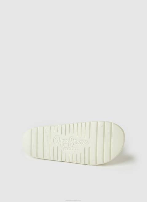 Pepe Jeans Beach Slide Flip Flops Men Factory White Z22X1285