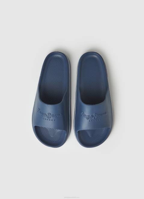 Pepe Jeans Beach Slide Flip Flops Men Navy Z22X1267