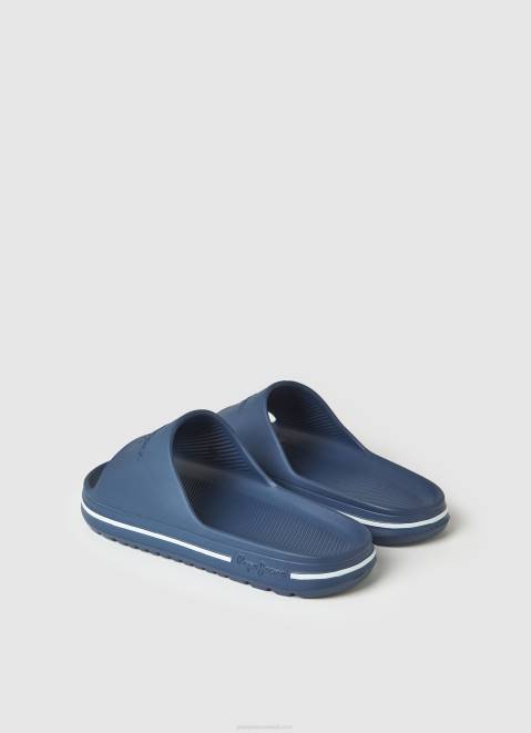 Pepe Jeans Beach Slide Flip Flops Men Navy Z22X1267