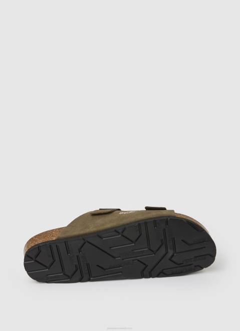 Pepe Jeans Bio Suede Sandals Men Khaki Green Z22X1278