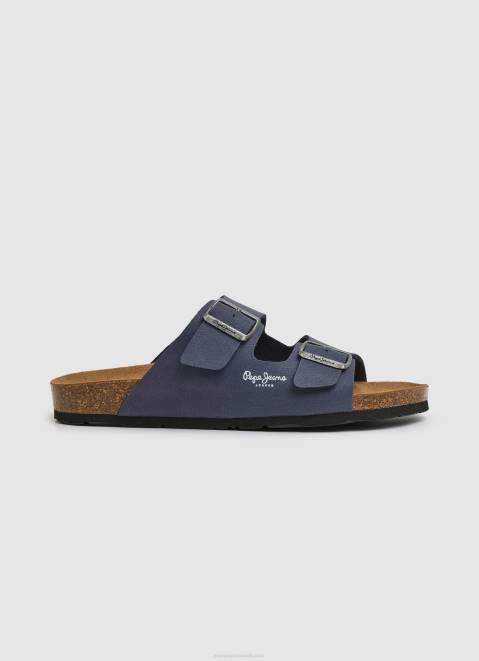 Pepe Jeans Double Chicago Anatomical Sandals Men Navy Z22X1272