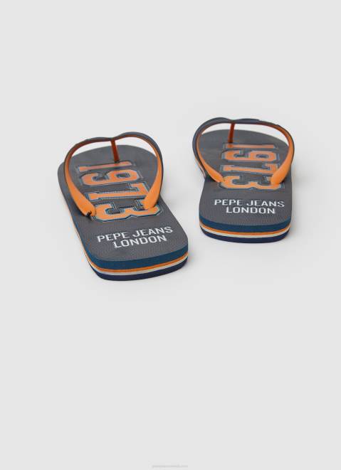 Pepe Jeans Hawi 1973 Beach Flip Flops Men Navy Z22X1266