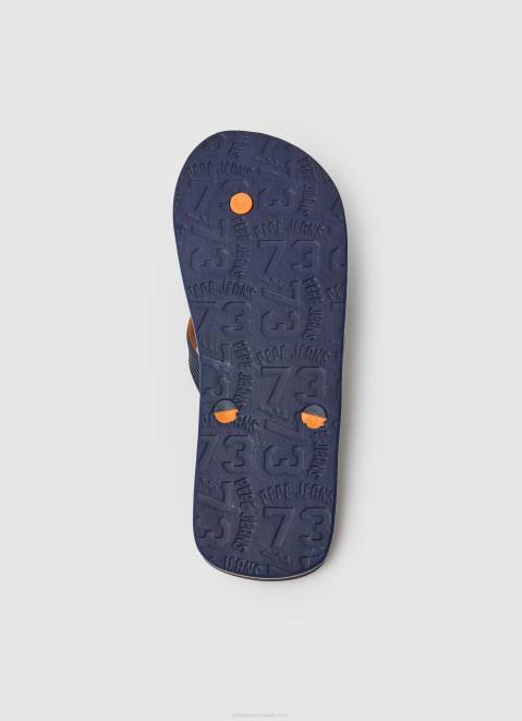 Pepe Jeans Hawi 1973 Beach Flip Flops Men Navy Z22X1266