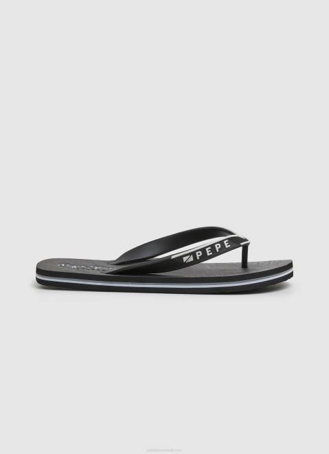 Pepe Jeans Pool Motorbike Beach Flip Flops Men Black Z22X1269