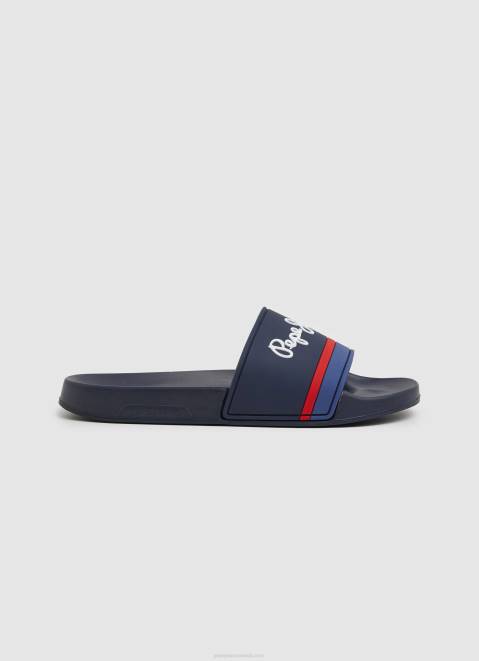 Pepe Jeans Slider Portobello Beach Flip Flops Men Navy Z22X1260