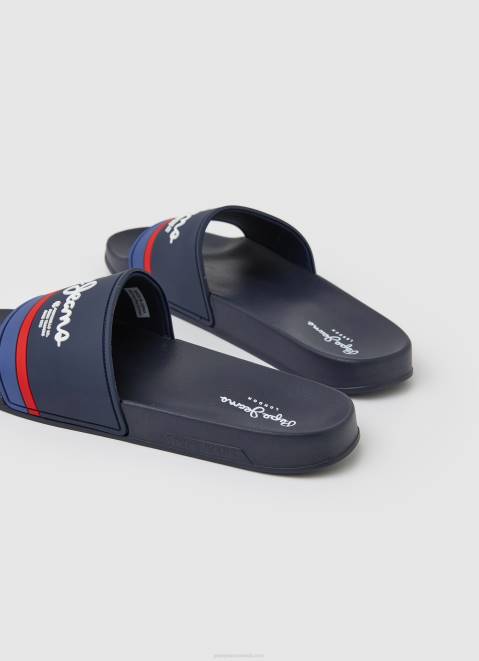 Pepe Jeans Slider Portobello Beach Flip Flops Men Navy Z22X1260
