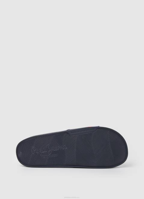 Pepe Jeans Slider Portobello Beach Flip Flops Men Navy Z22X1260