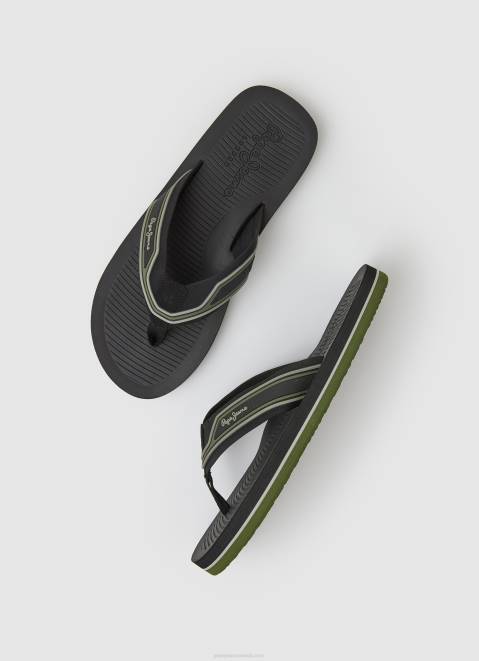 Pepe Jeans South Beach Flip Flops Men Black Z22X1270