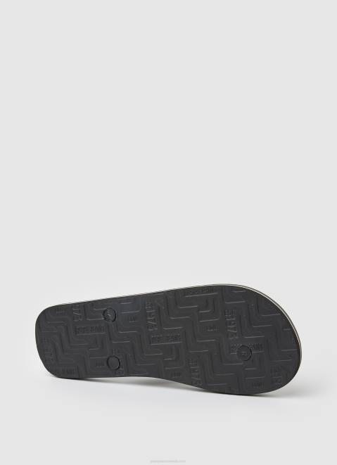 Pepe Jeans Whale Bandana Beach Flip Flops Men Black Z22X1284