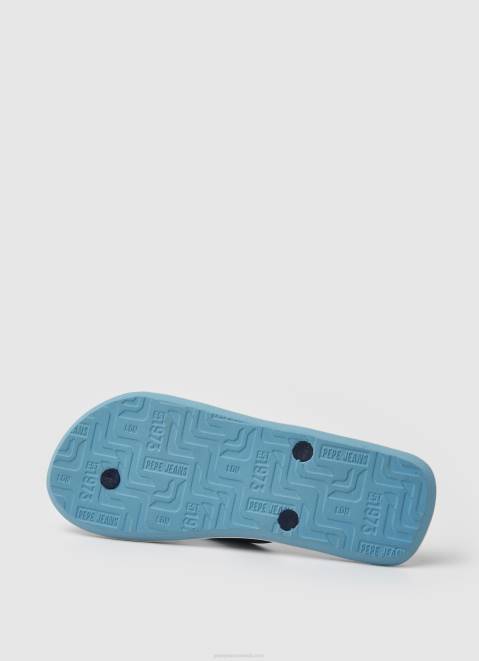 Pepe Jeans Whale Rainforest Beach Flip Flops Men Navy Z22X1287