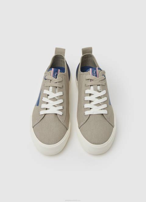 Pepe Jeans Allen Flag Vulcanized Sneakers Men Dark Stone Z22X1206
