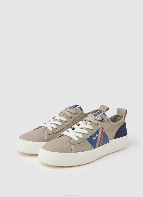 Pepe Jeans Allen Flag Vulcanized Sneakers Men Dark Stone Z22X1206