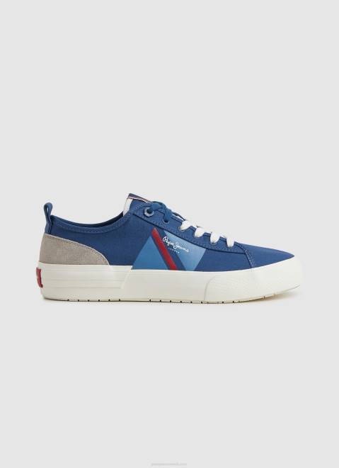 Pepe Jeans Allen Flag Vulcanized Sneakers Men Indigo Z22X1204