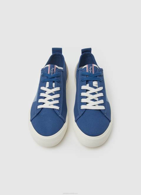 Pepe Jeans Allen Flag Vulcanized Sneakers Men Indigo Z22X1204