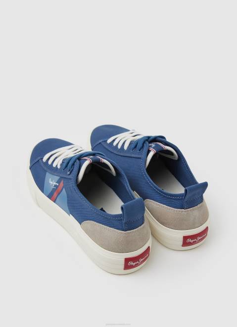 Pepe Jeans Allen Flag Vulcanized Sneakers Men Indigo Z22X1204