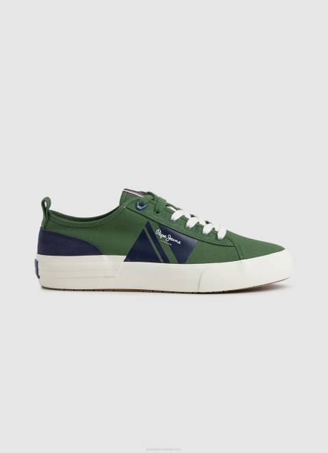 Pepe Jeans Allen Flag Vulcanized Sneakers Men Military Olive Z22X1205